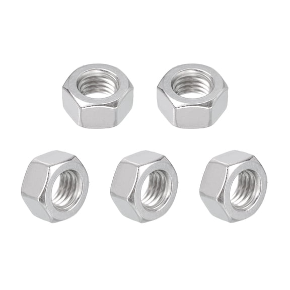 5 Pcs M12x1.75mm Hex Nuts, 316 Stainless Steel Metric Coarse Thread Hardware Nut