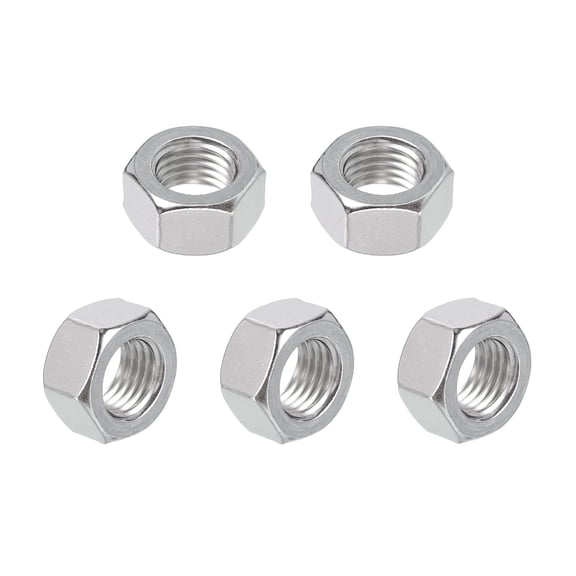 5 Pcs M16x2mm Hex Nuts, 316 Stainless Steel Metric Coarse Thread Hardware Nut