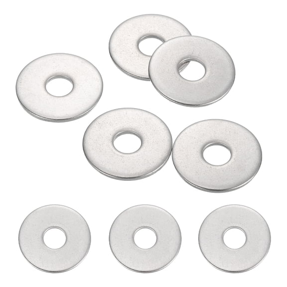 5 Pcs M8.5 304 Stainless Steel Flat Washers 8.5mm ID 28mm OD 2mm Thick, Silver