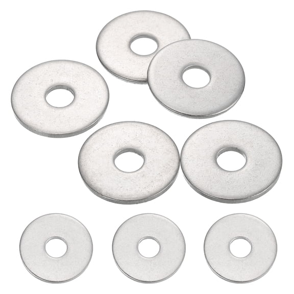 5 Pcs M8.5 304 Stainless Steel Flat Washers 8.5mm ID 30mm OD 2mm Thick, Silver
