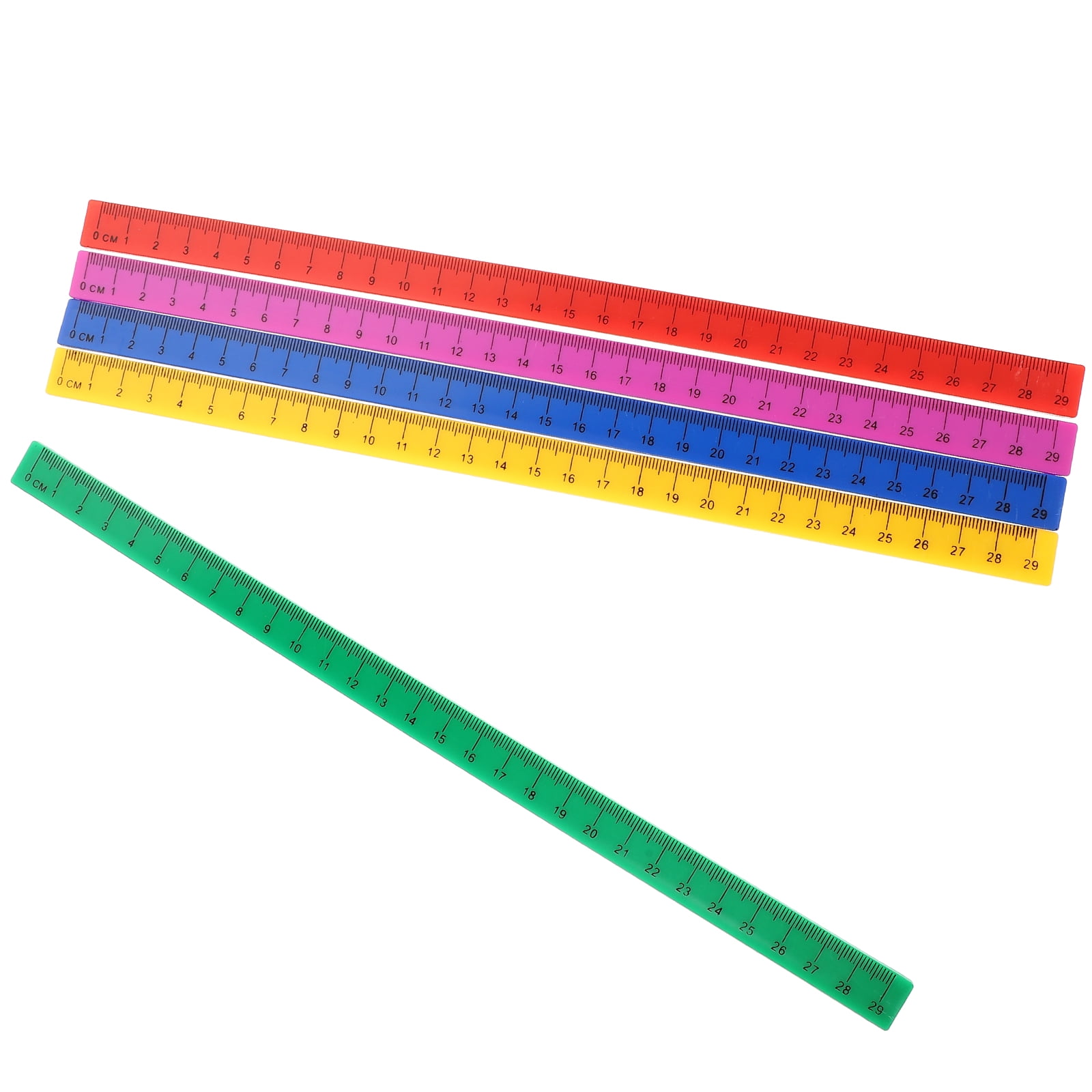 5 Pcs Measuring Tape Measure Tool Ruler Measurement Straight Edges ...