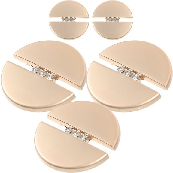 5 Pcs Metal Diamond Buttons Round Zinc Alloy Sewing Suit Coat Rhinestone Men and Women