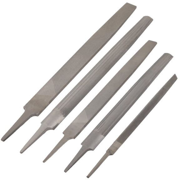 5 Pcs Metal Files Set, Steel Hand File Kit, Triangular Flat Half-Round Files, T12 Carbon Steel Rasp for Woodworking, Metalworking, Jewelry, Plastic, DIY, Repair