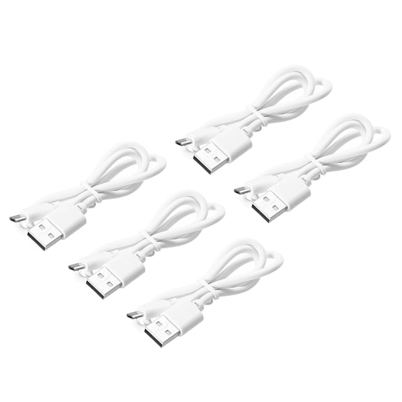 5 Pcs Micro USB Cable, 1ft USB Micro Cable USB to Micro USB Cable Micro USB Short Micro USB Cable Micro USB Cable Short for Phone Power, White