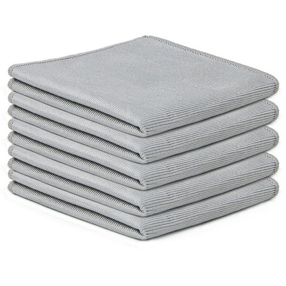 5 Pcs Microfiber Cleaning Cloth,Bexikou Glass Window Mirror Cleaning Cloths, Leaving No Traces Microfiber Cloth for Clean Kitchen, Windshields, Mirrors, and Stainless Steel,Random Colors
