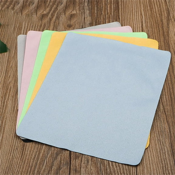 5 Pcs Microfiber Eyeglass Cleaning Cloth,Lens Cleaning Cloths,Reusable Soft Scratch-Free Eyeglass Cloths,for Eyeglasses,Camera Lens,Cell Phones,Laptops Screens,(Random Color 5PCS,7.09x5.91 in)