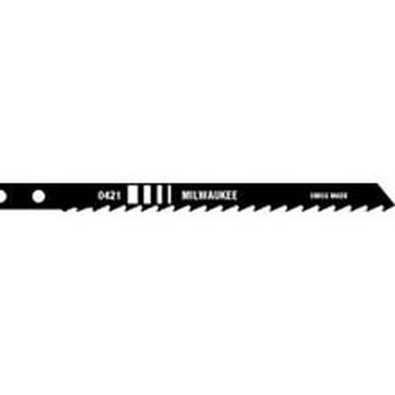 5 Pcs, Milwaukee 48-42-0421 Jig Saw High Carbon Steel 6 Tpi 4 In.