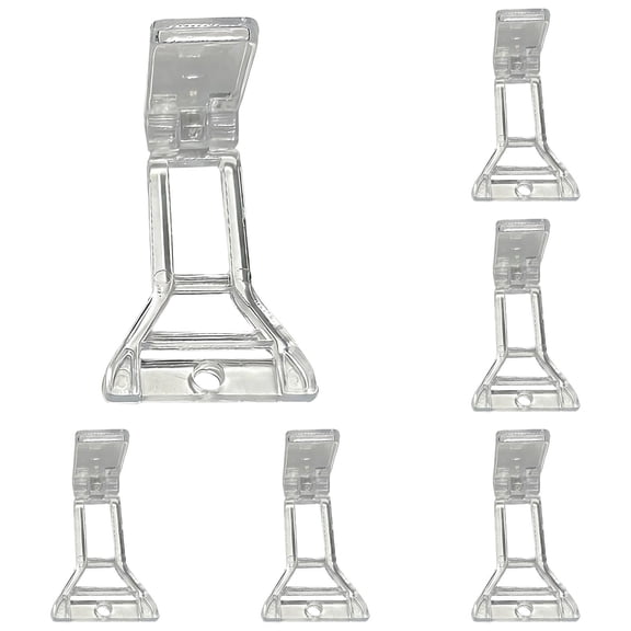 5 Pcs Mini Acrylic Display Easel Holder, Button Display, 1.69 x 0.94 Inch Badge Button Adhesive Base Stands for Badges and Photo Displays