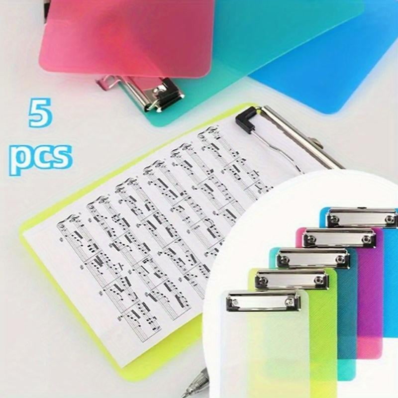 3 Pack Mini Wood Clipboards - 4.7x7.3 Inch (A6), Small Memo Board With Low Profile Clip & Hang Tab