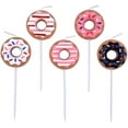 thumbnail image 1 of 5 Pcs Mini Cute Food Shaped Candles, Donut Shaped Birthday Cake Cupcake Decorations$$Home Decor, Kitchen, & Other, 1 of 6