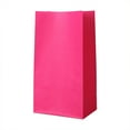 thumbnail image 1 of 5 Pcs Mini Paper Gift Bags with Handles Kraft Paper Party Favor Bags Bulk Kraft Party Favor Bags 6 Different Color Rainbow Treat Bags Multiple Uses for Halloween Christmas Party(Hot Pink,5x3x7"), 1 of 7