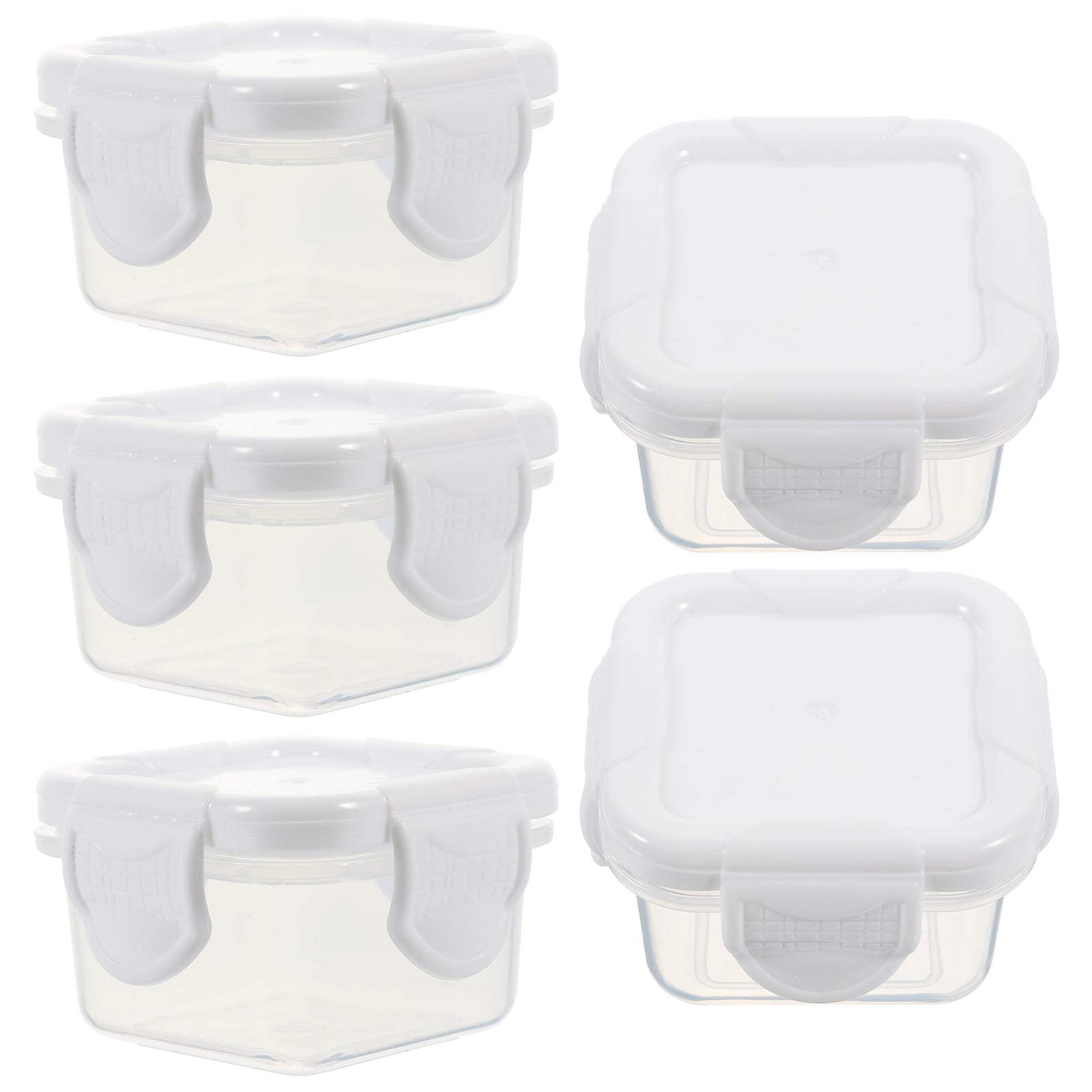 5 Pcs Mini Plastic Containers Snack Containers for Kids Sauce Cups