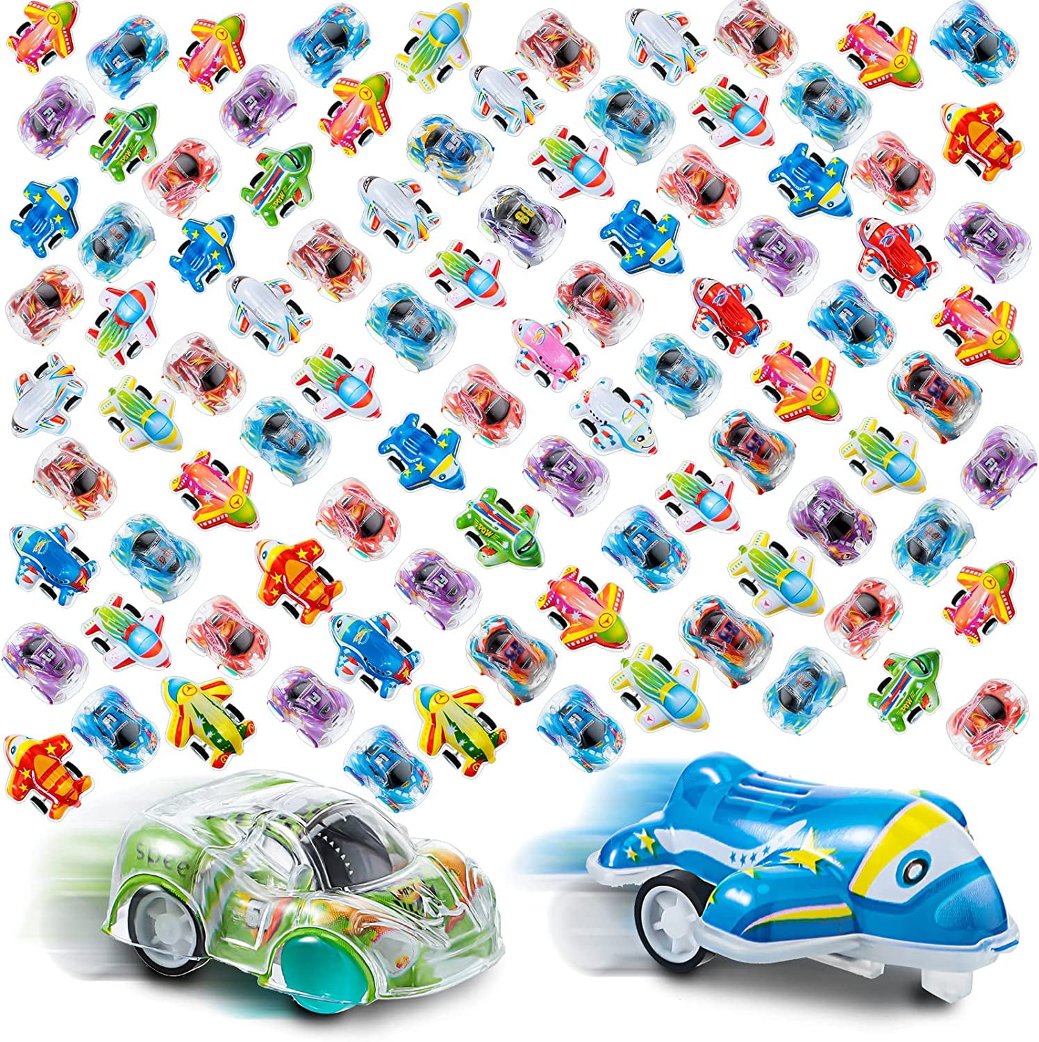 5 Pcs Mini Pull Back Toys, Small Race Car Toys for Boys and Girls 