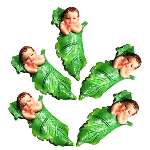 5 Pcs Mini Toys Fairy Garden Figurines Miniature Flower Statue