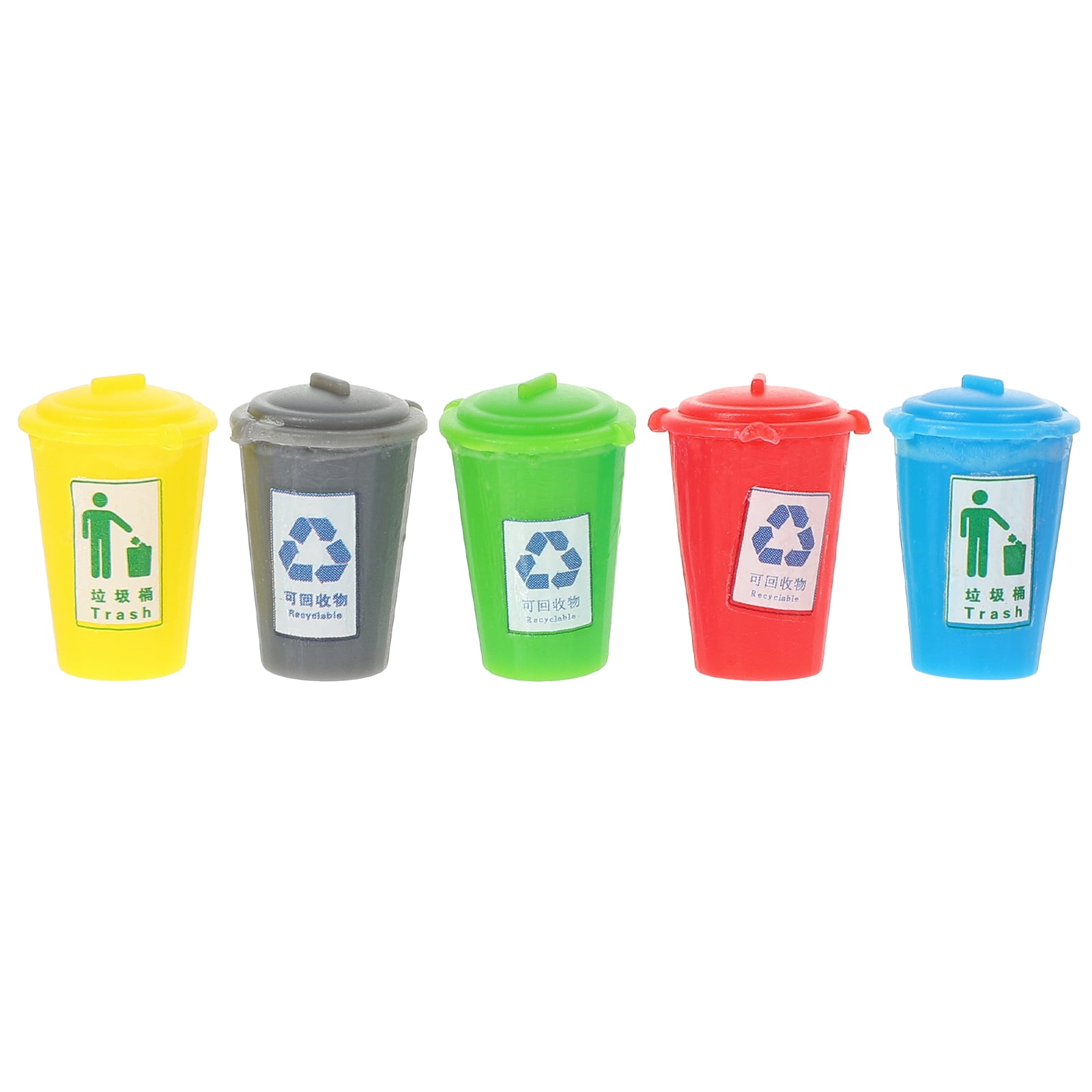 5 Pcs Mini Trash Can Doll House Decorative Trash Can Trash Can Pen