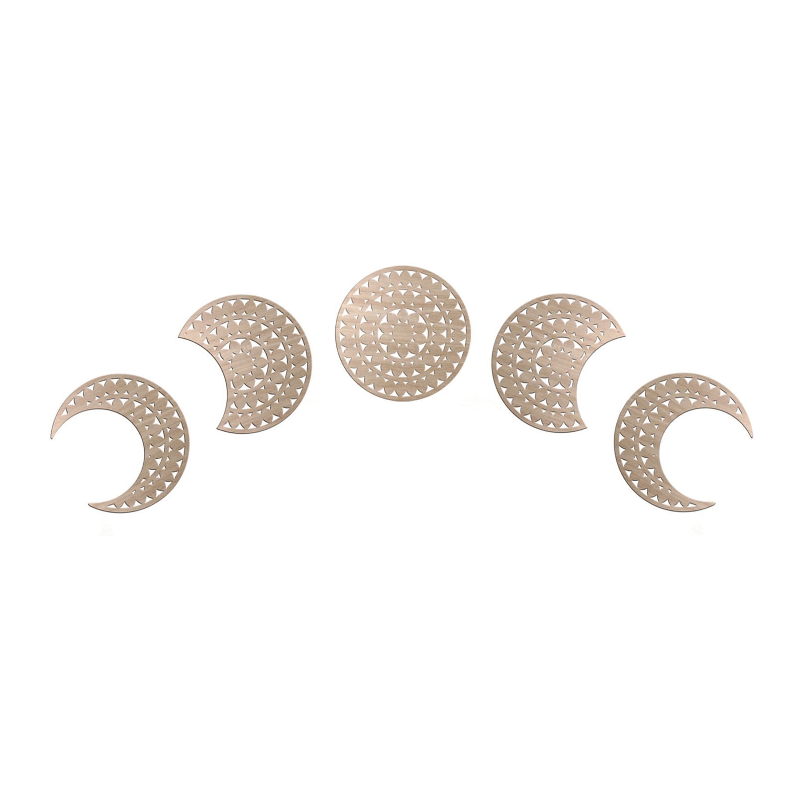 5 Pcs Moon Phase Wall Decals 3D Wall Hollow out Sticker Mural Art ...