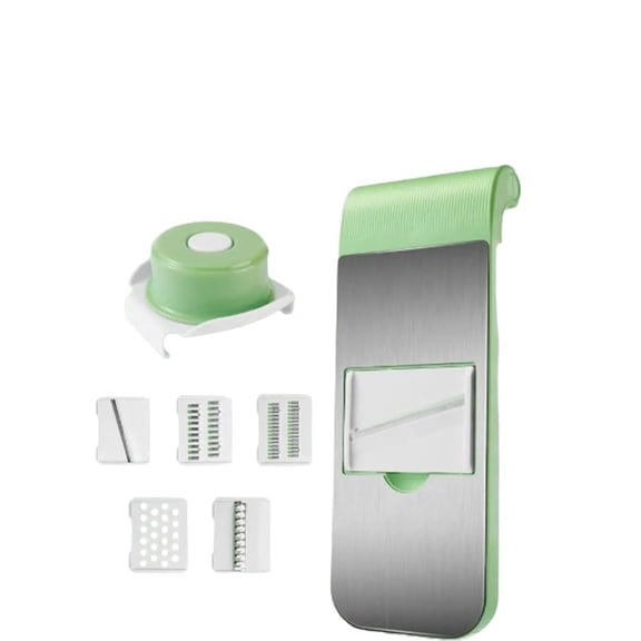 5 Pcs Multifunctional Vegetable Cutter,Mandoline Slicer,Portable Mandoline Slicer For Kitchen,Vegetable Food Chopper,Adjustable Slicer For Veggie Prep,Vegetable Slicer,Kitchen Gadgets,11.02x4.13 in