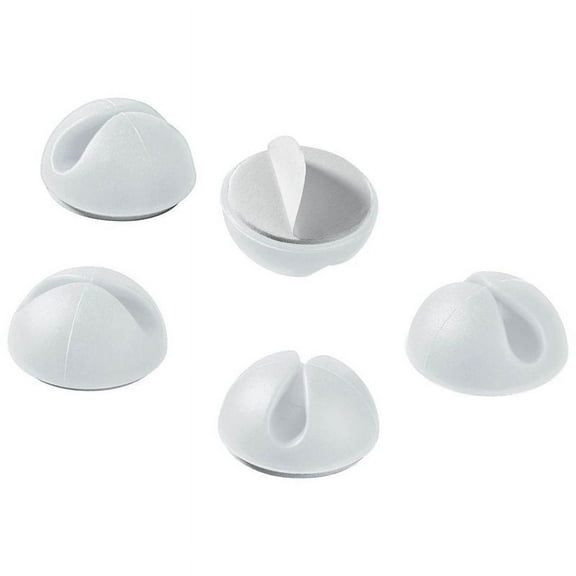 5 Pcs Multipurpose Desktop Cable Tidy Holder Clips Wire Cord Line Fixer Wire Cable y13845