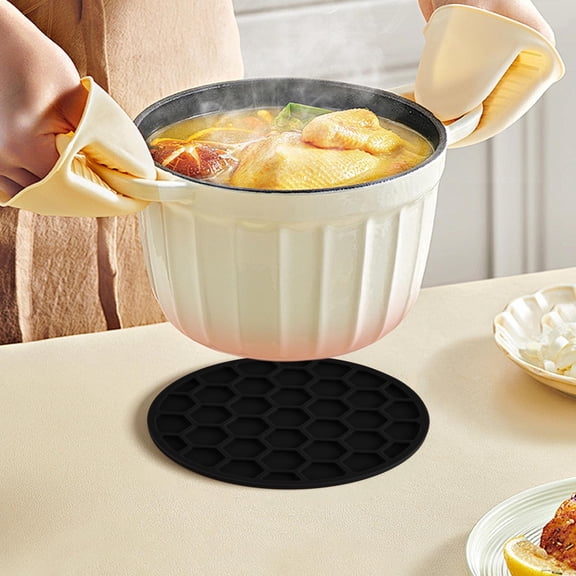 5 Pcs Multipurpose Non-Slip Hot Pads, Silicones Trivet Pot Mat, Heat Resistants Counter Mats, Heat Resistants Honeycomb Silicones Placemat