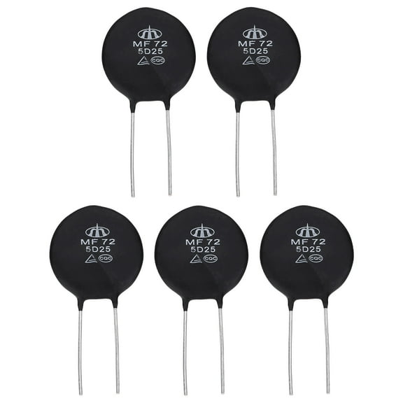 5 Pcs NTC 5D-25 5 Ohm MF72 Power Direct Heat Type Negative Temperature Coefficient Thermistor Temperature Sensors