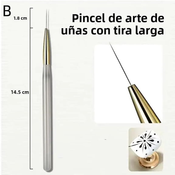 5 Pcs Nail Art Brush for Drawing Lines on Nails Acrylic Painting Tool for DIY Design and Manicure