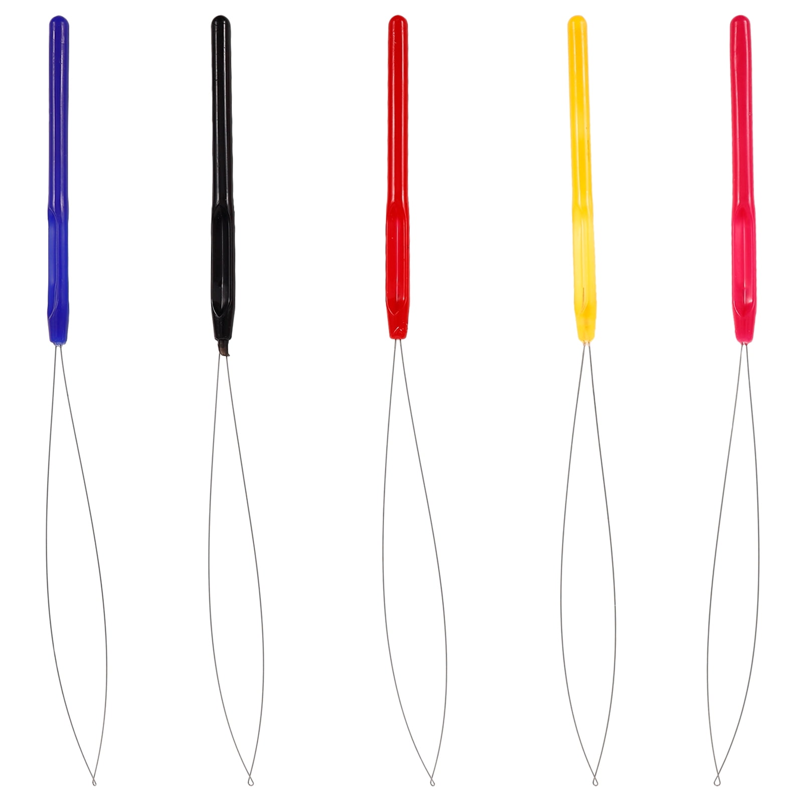 5 Pcs Needle Threader Crochet Needles for Hair Wig Hair Weaving Tools