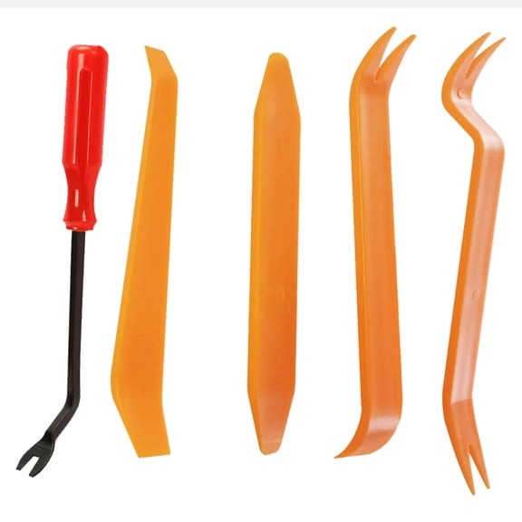 5 Pcs Non-Scratch Pry Tool Set Auto Trim Removal Tool Kit for Car Door Panel Dashboard Radio Removal