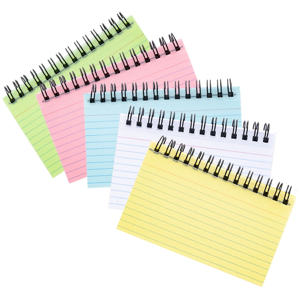 5 Pcs Note Pads Wide Ruled Spiral Notebook Mini Notepad 3x5 Notepads ...