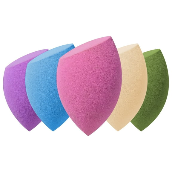 5 Pcs Oblique Cut Makeup Sponge Set, Foundation Blending Beauty Sponge,Multi-colored Makeup Sponges