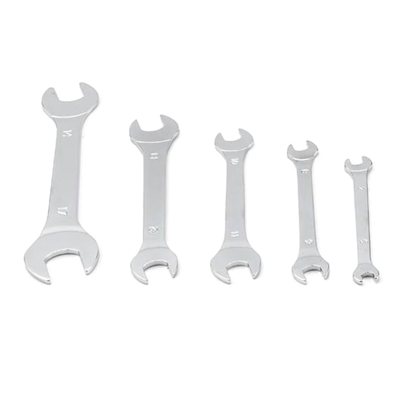 5pcs/set Super-Thin Open End Wrench Set Metric 6-17mm Slim Spanner Wrench Set High Carbon Steel Made