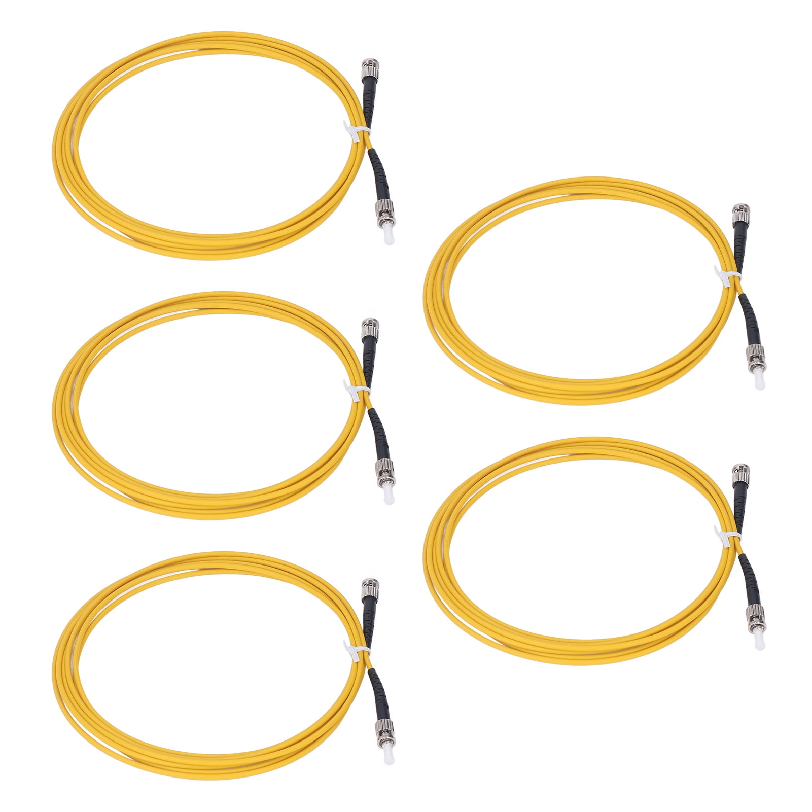 5 Pcs Optical Fiber Cable ST To ST 3 Meter Halogen Free LSZH Coat