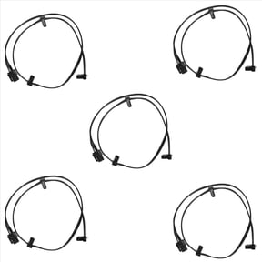 5 Pcs PCIe 6 Pin 1 to 3 Molex IDE Power Supply Cable Modular PSU 4 Pin Peripheral for Series AX1500I AX1200I,5 * Power Cable,Black