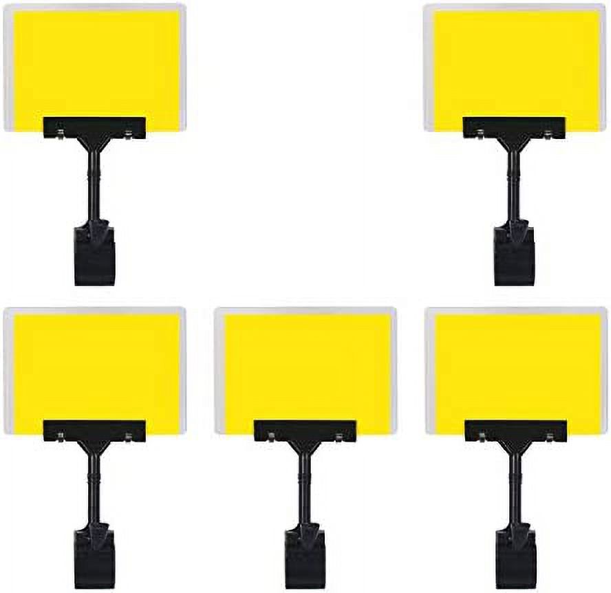 5 Pcs POP Adjustable Plastic Sign Holder,Clipon Style Double Head