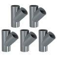 thumbnail image 1 of 5Pcs Fitting, 3 Way 45 Degree Fitting 32mm Connectors Elbow Pipe Fittings Coupling Furniture Corner Connector for DIY Garden Support Structure, Grey, 1 of 5