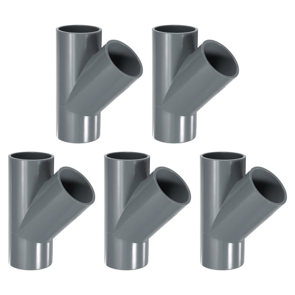 5Pcs Fitting, 3 Way 45 Degree Fitting 40mm Connectors Elbow Pipe Fittings Coupling Furniture Corner Connector for DIY Garden Support Structure, Grey