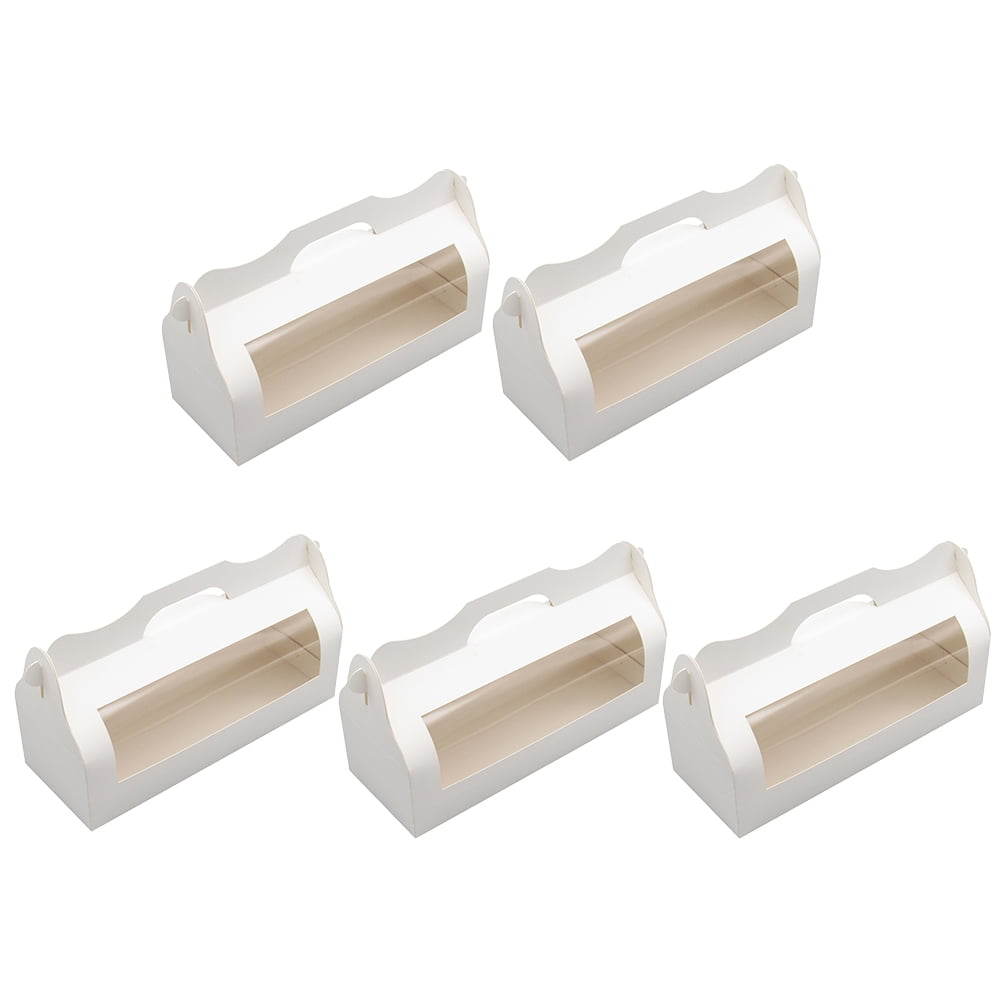 5 Pcs Packing Box Cardstock Gift Cake Boxes Bread Dessert with Support