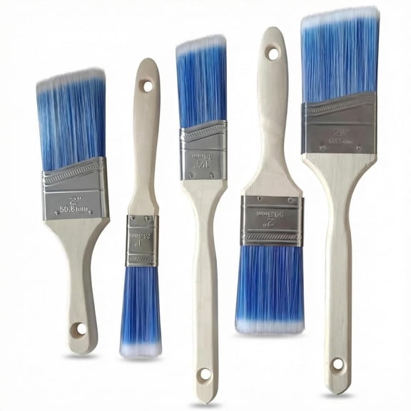 Syltano 5 Pcs Paint Brushes, Painting Supplies, Suitable for Latex, Paint Brushes for Acrylic Painting, Indoor and Outdoor Home Decoration Projects