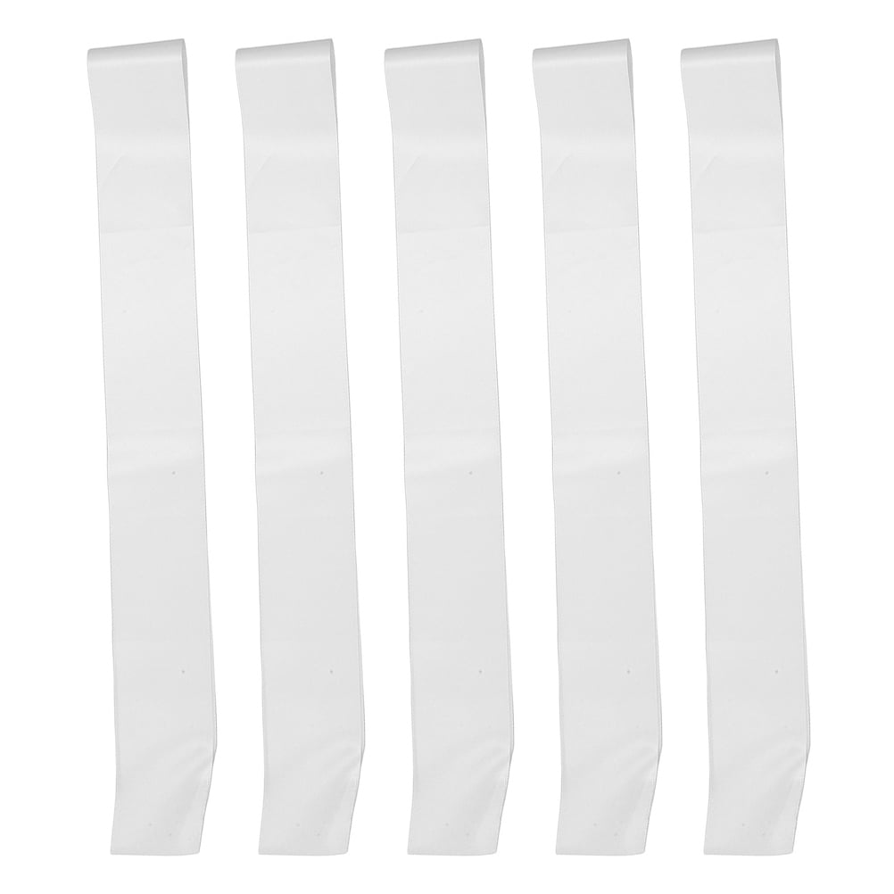 5 Pcs Party Etiquette Belt Blank Sash Sashes Tea Party Sash White Sash