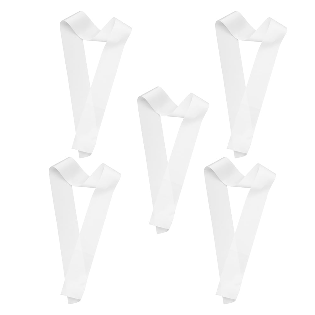 5 Pcs Party Etiquette Belt Blank Sash White Sash Prom Sash Graduation