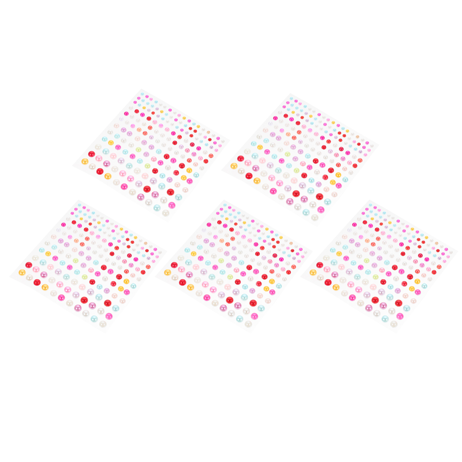 5 Pcs Pearl Sticker Decor Stickers Pearls for Hair Makeup Faux
