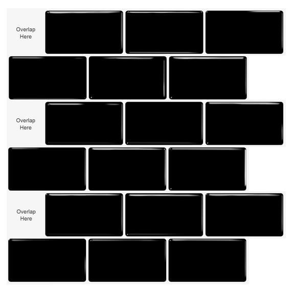 5 Pcs Peel and Stick Backsplash Tiles 12x12 Inch Self Adhesive Subway Tiles for Kitchen and Bathroom Wall Easy Install DIY Home Decor