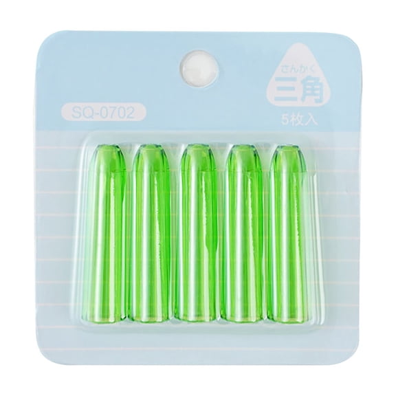 5 Pcs Pencil Extender, Plastic Caps Protector Cover Clear Toppers Colored Pencil Extender Holders for Office Stationery Supplies