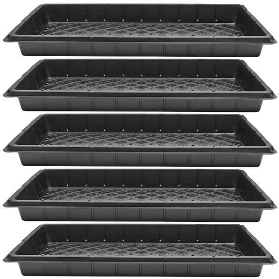 Raindrops 5Pcs Plant Starter Trays Rectangular Shape for Gardening Enthusiasts 21.42X11.00X1.85In