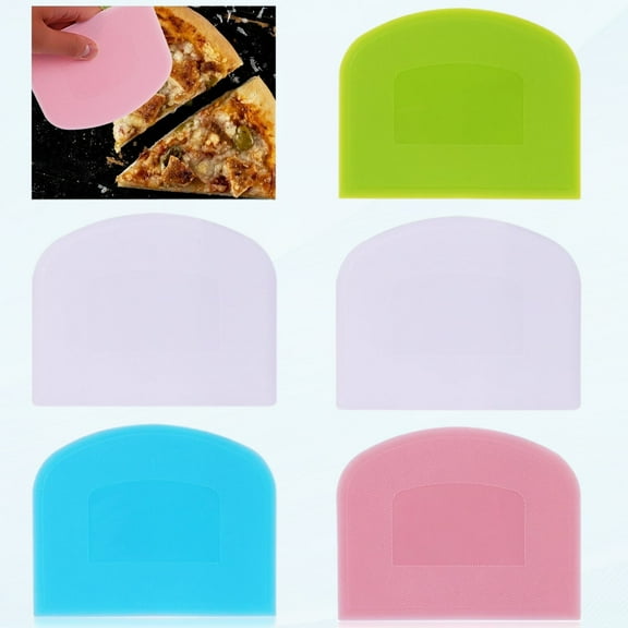 5 Pcs Plastic Bench Scraper Dough Scraper Bowl Scraper Flexible Food Scraper Multipurpose Plastic Scraper for Bread Cake Pastry Pastry