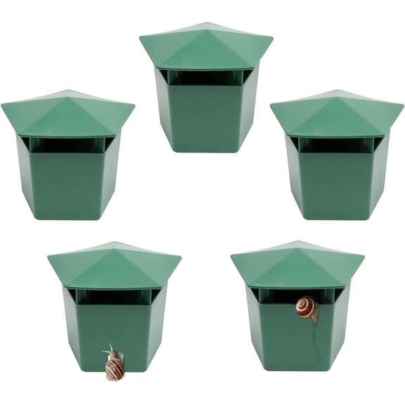 5 Pcs Plastic Box 3.9" x 2.4" x 2.8" (Green)