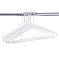 thumbnail image 1 of Plastic Hangers 5 Pack, Clothes Hangers with Double Hooks for Adults for Coats, Dresses, Shirts, Pants, Lightweight Yet Space Saving, 16.25x9.5 Inch, White, 1 of 3