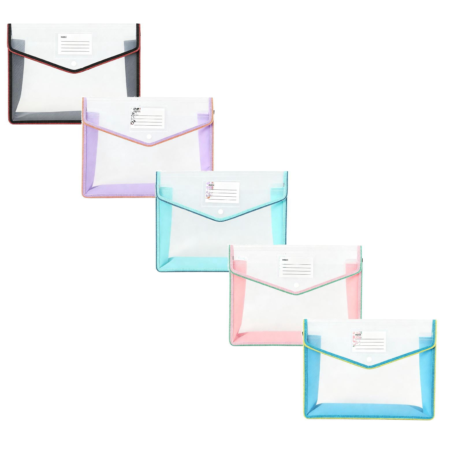 5 Pcs Plastic File Folders Legal Size Expandable Document Folder with ...