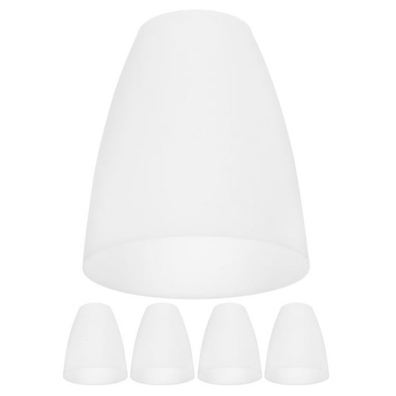 FENGGUIQU 5pcs Modern Minimalist Flat Mouth Plastic Lampshade White Durable Easy Installation