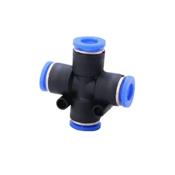 5Pcs Pneumatic Connectors, Plug-in Connectors, Air Connectors. Plastic Material