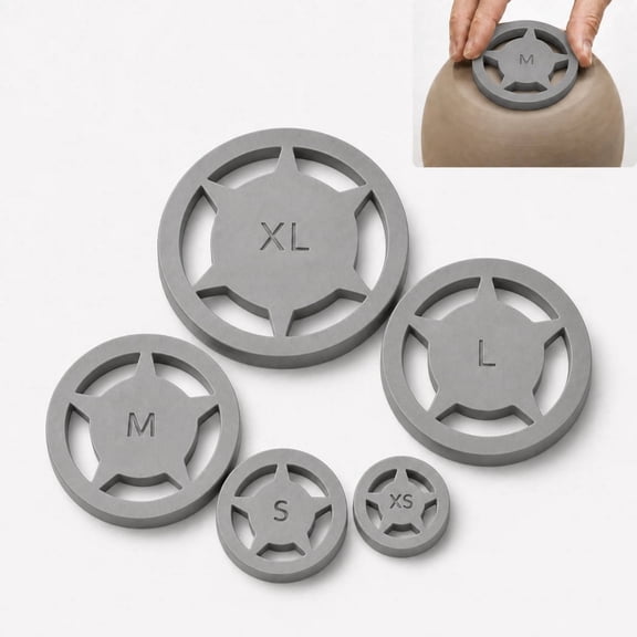5 Pcs Pottery Foot Ring Tool Ceramic Template Clay Tools Base Aligner for Even Ceramic for Ceramic for Bowls Mugs(Gray)
